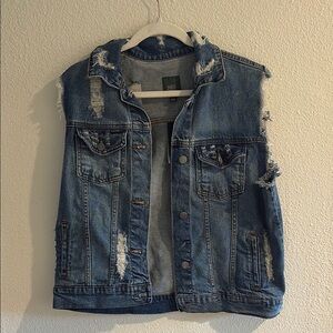 Wild Fable Distressed Denim Vest